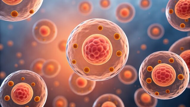Detailed View of Chemical Imbalance Within Cells and Their Structure