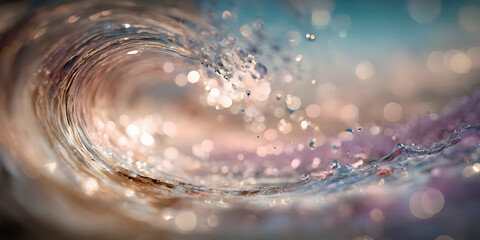 Fototapeta premium Portal of Light and Colorful Transition Tunnel, ai generated.