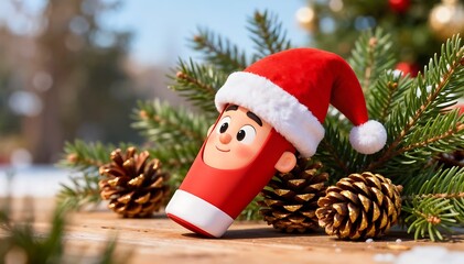 Cute Santa Claus Character Ornament for Christmas Holiday Season