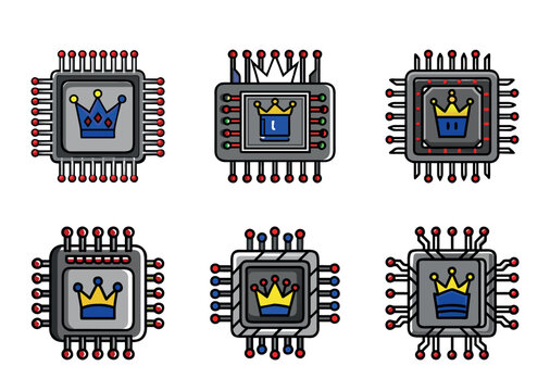 Vector icon set with retro vintage labels and badges