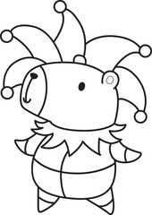 Illustrations of cute capybara character clip art for kids. Capybara with halloween theme 