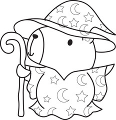 Illustrations of cute capybara character clip art for kids. Capybara with halloween theme 