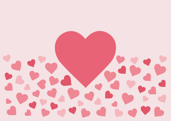 heart design creative on pink background illustration vector