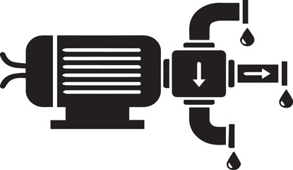 **&ldquo;Fuel Motor Pump Icon &ndash; Automotive and Industrial Pump Vector