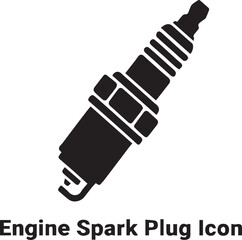 Engine Spark Plug Icon &ndash; Ignition Plug Vector Illustration
