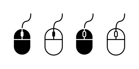 Computer mouse icon set