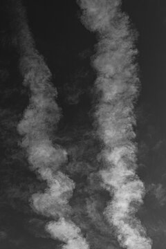 Dramatic abstract black and white clouds 