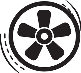 Industrial Fan Icon &ndash; Factory Ventilation Blower Vector