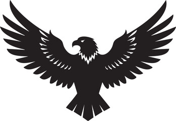 Fototapeta premium eagle icon illustration mighty hawk wings symbol