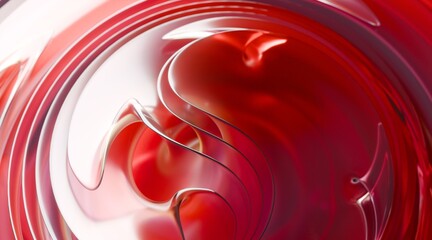 抽象的な赤い曲線