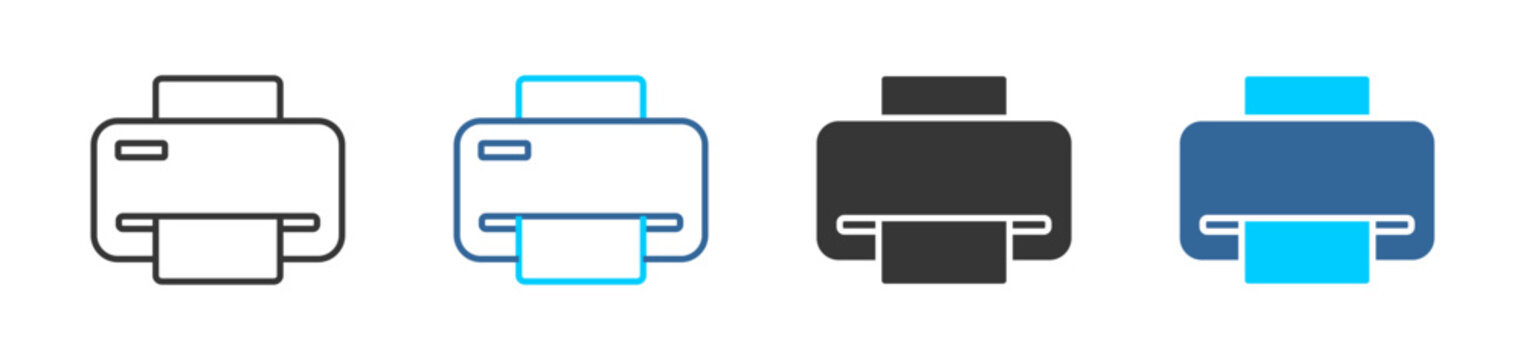 prepress  icon set multiple style collection	