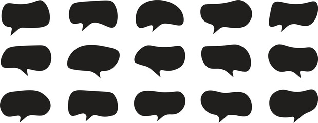 Speech Bubble set. Talk bubble. Speech balloon or chat bubble line art icon for apps and websites. Speech bubble icons vector set. Chat speech bubble templates.