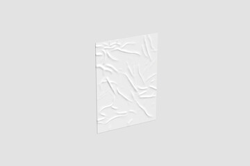 White Wrinkled Paper Texture Background