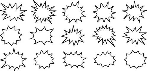 Speech Bubble set. Talk bubble. Speech balloon or chat bubble line art icon for apps and websites. Speech bubble icons vector set. Chat speech bubble templates.