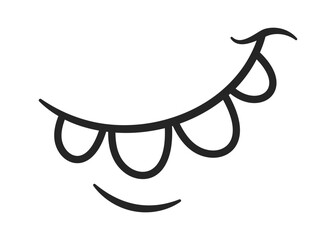 Funny crazy mouth cute grimace