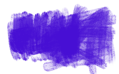 Abstract purple paint brush stroke texture isolated on transparent background