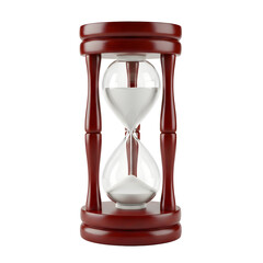 Classic Wooden Hourglass Timer with White Sand.