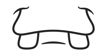 Funny comic mouth smiling cute