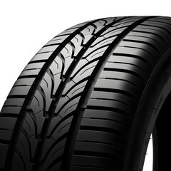 Close up of a new car tire tread pattern.