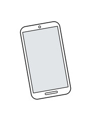 大人ミニマルのスマートフォンの斜め俯瞰イラスト｜シンプル・ベクター素材