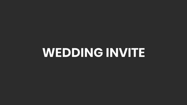 Wedding Invite Swirly Lines Text Animation 4K – Elegant Invitation Text for Events, Announcements, Save-The-Date, and Celebrations