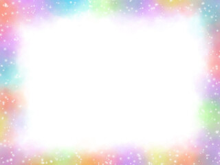 Rainbow Smoke Frame effect with Twinkling Star Particles