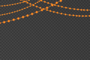  Fairy Lights on Transparent Background