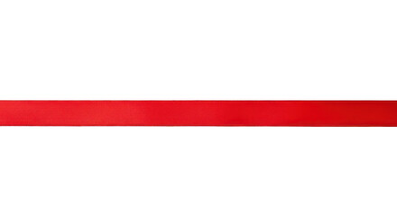 A red ribbon isolated on a white background.
