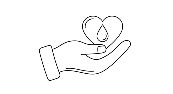 Donating blood as an act of kindness and love shown by a hand giving its lifeblood - Powered by Adobe