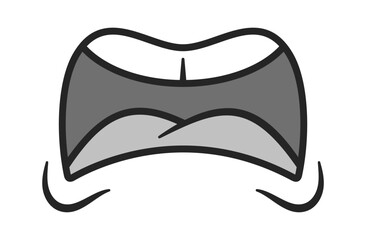 Opened mouth comic groovy grimace