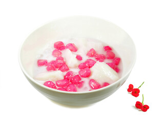 Water chestnut coated and macapuno in coconut milk