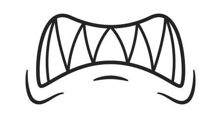 Mad evil toothy mouth emoticon