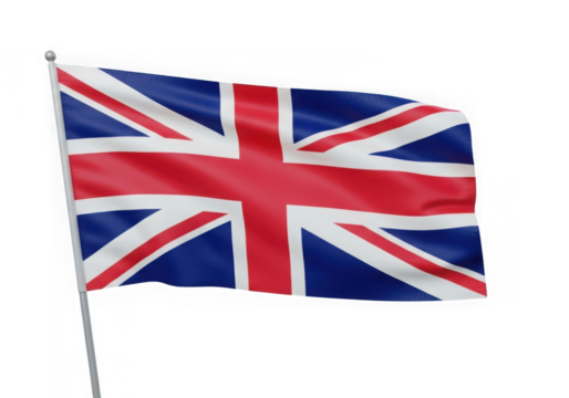 The union jack, the national flag of the united kingdom, waving proudly on a flagpole