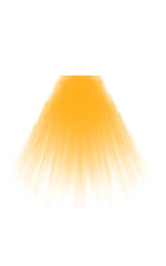 Bright yellow light beam with soft glow isolated on transparent background
