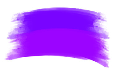 Dynamic purple brush stroke texture isolated on transparent background