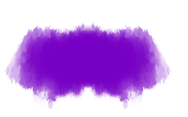 Vibrant purple paint smudge texture isolated on transparent background