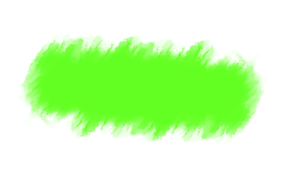 Bright green abstract watercolor brush stroke isolated on transparent background - Powered by Adobe