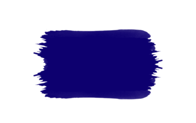 Dark blue paint brush stroke texture isolated on transparent background