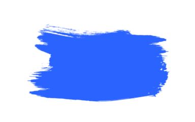 Abstract blue brush stroke design element isolated on transparent background