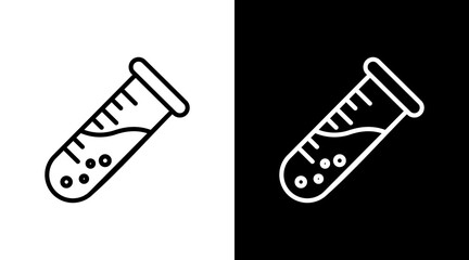 Test Tube  White Icon Set Design