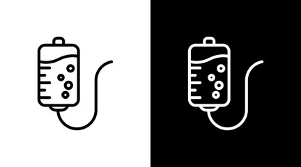 Infusion Bag  White Icon Set Design