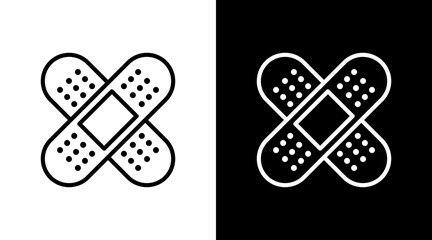 Bandage  White Icon Set Design