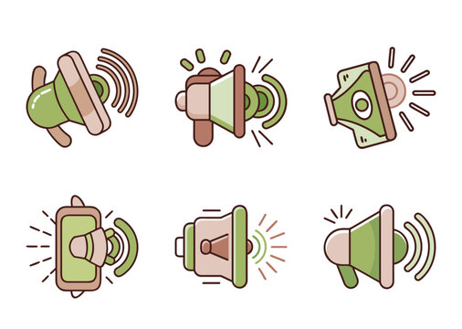 music icons set vector illustration