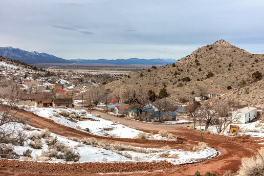 Winter View of the Historic Mining Town of Pioche, Nevada
