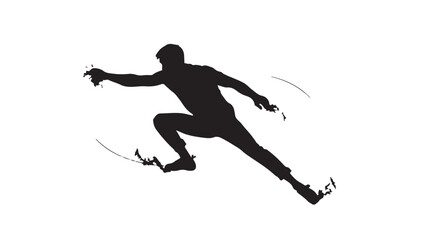 Dynamic silhouette of a runner in motion, evoking speed and energy for fitness campaigns, sports branding, and motivational content, capturing the spirit of athleticism