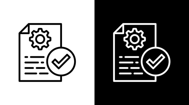 Quality Control  White Icon Set Design