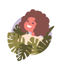 Beautiful girl child tropical avatar