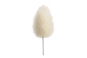 Soft white fur fluffy duster cleaner on stick