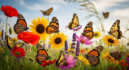 poppy flowers in the field