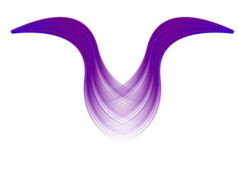 Abstract U-Shaped Flowing Speed Lines Graphic